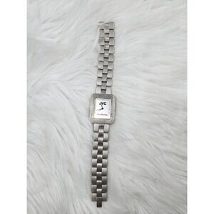 Nice Rare Sweda JVC Men's Quartz Watch Silver Bracelet Band